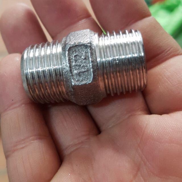 Kép inox ren ngoài inox 304 - nối inox ren ngoài đúc sần đẹp