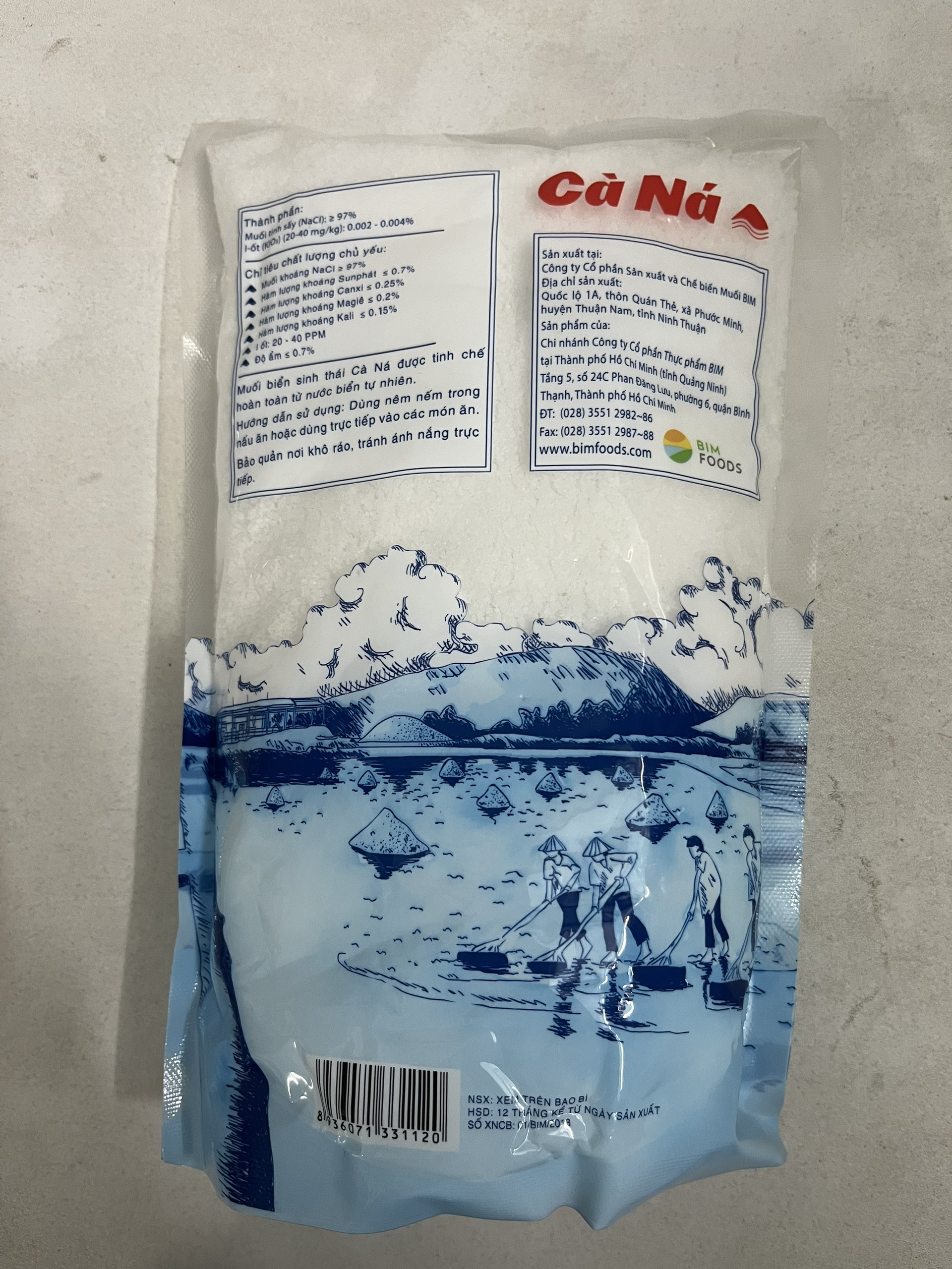 [HCM]Muối Biển Sinh Thái - Cà Ná Có I - Ốt 1kg (DATE LUÔN MỚI)