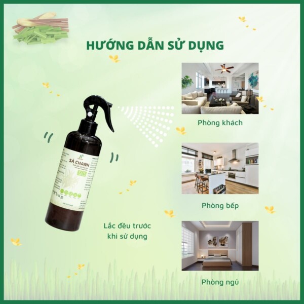 Tinh dầu xịt khử mùi Sả chanh