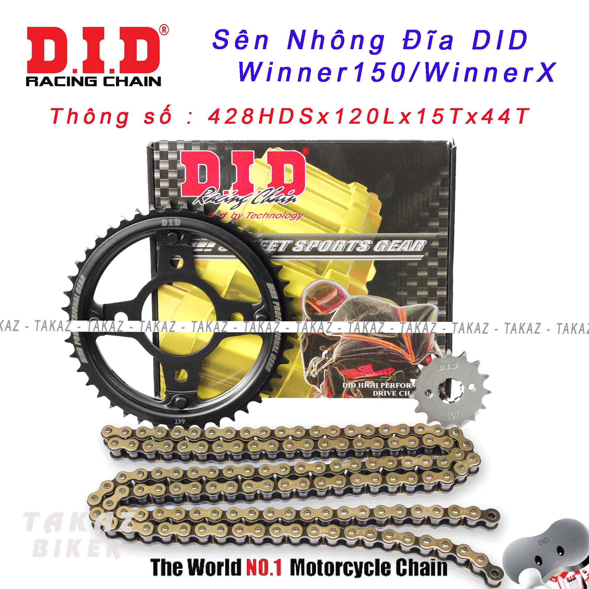 Sên Nhông Dĩa DID Honda Winner X Winner 150cc Sonic 150cc