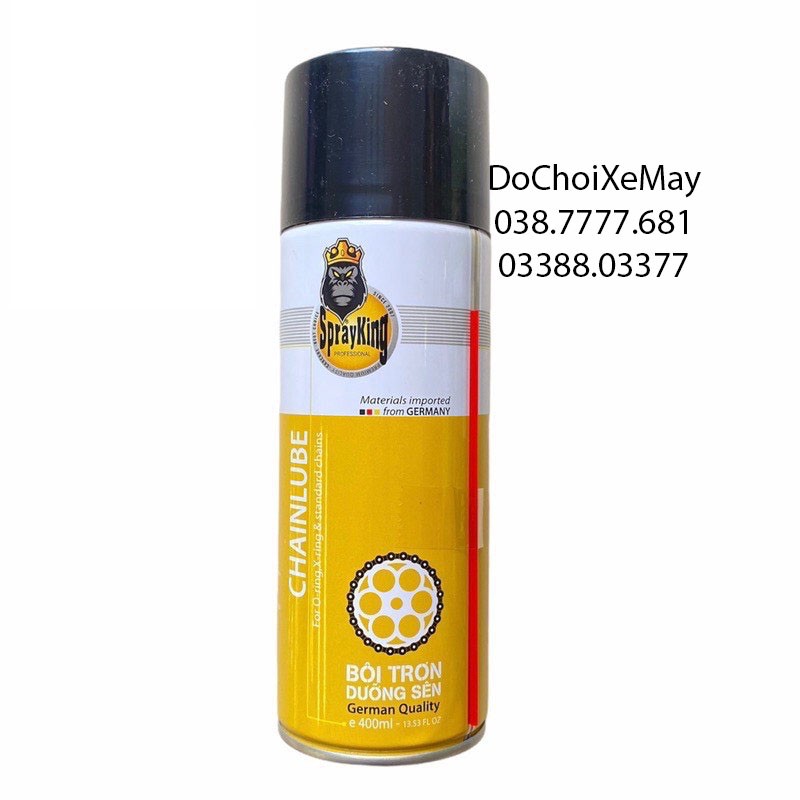 Dưỡng sên - xịt sên sprayking chainlube 400ml công nghệ đức giá việt nam . dochoixemay