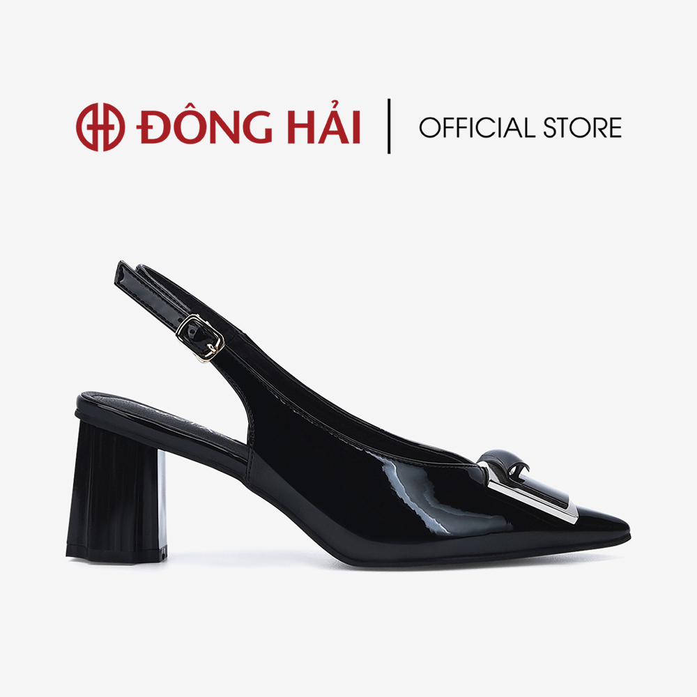Giày cao gót nữ zucia slingback zucia mũi nhọn đế vuông 7cm cao cấp - ghlc6