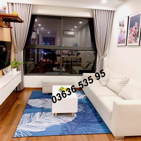 Thảm Bali họa tiết lông vũ xanh Y07
