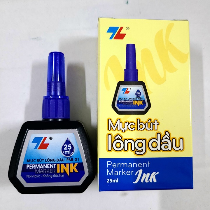 Mực bút lông dầu thiên long pmi01 xanh chính hãng