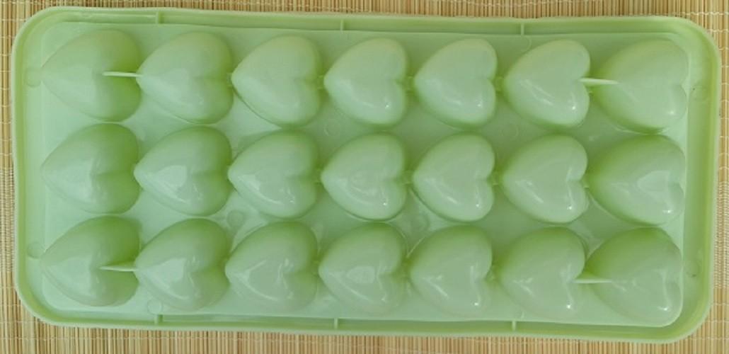 Bộ 5 Khay Làm Đá Thạch Rau Câu Socola Hình Trái Tim (21 Viên/ 1 Khay)