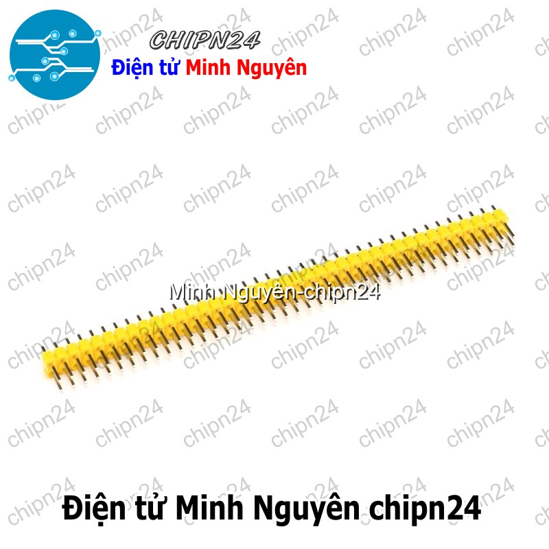 [2 cây] (H55) Header Hàng rào Đực Đôi Thẳng 2.54MM 2x40p (Đen/Đỏ/Vàng/Xanh Lá/Dương/Trắng) - [Chọn Loại] - HHH.00080