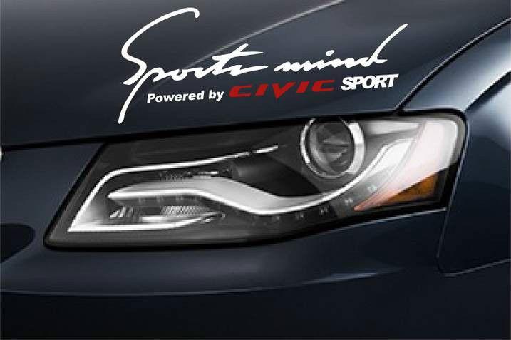 [HCM]Tem sport mind dán xe ô tô Civic (trắng)