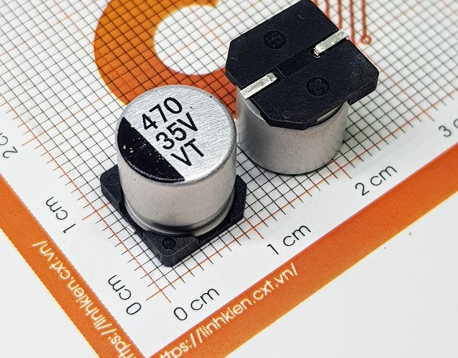 Tụ nhôm 470uf 35v 20% 10x10.5mm