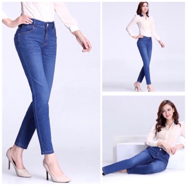 Quần jean nữ bigsize co giãn, quần bò nữ biggize