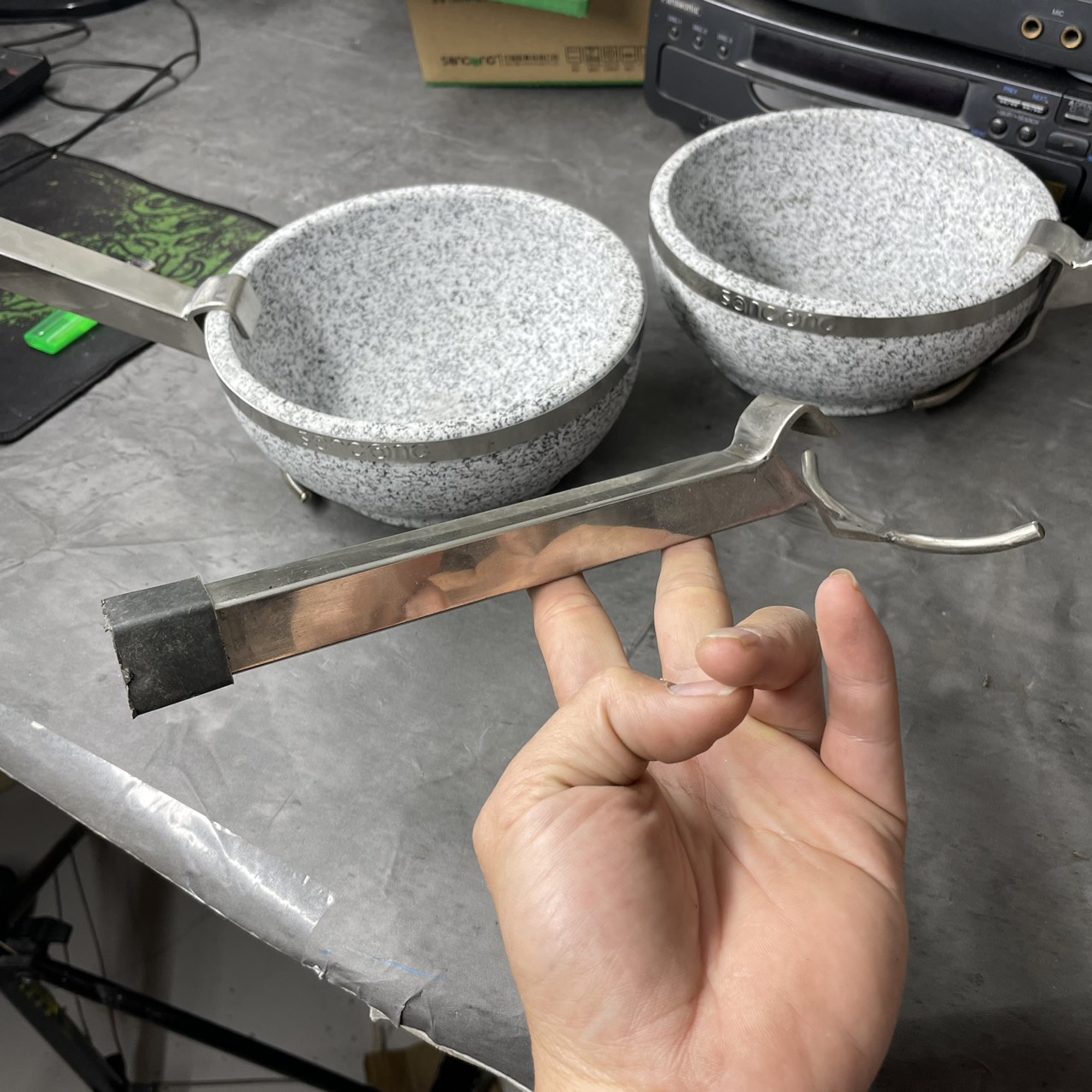 gắp bát đá inox kìm kẹp bát đá phở bát đá