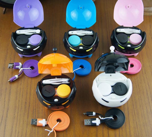 Máy rửa lens robot siêu kute, có cổng usb, tặng kèm pin