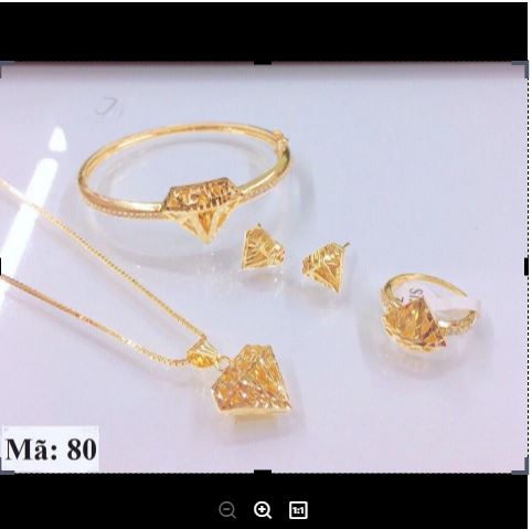 Bộ trang sức dự tiệc hình trái tim mã số 80