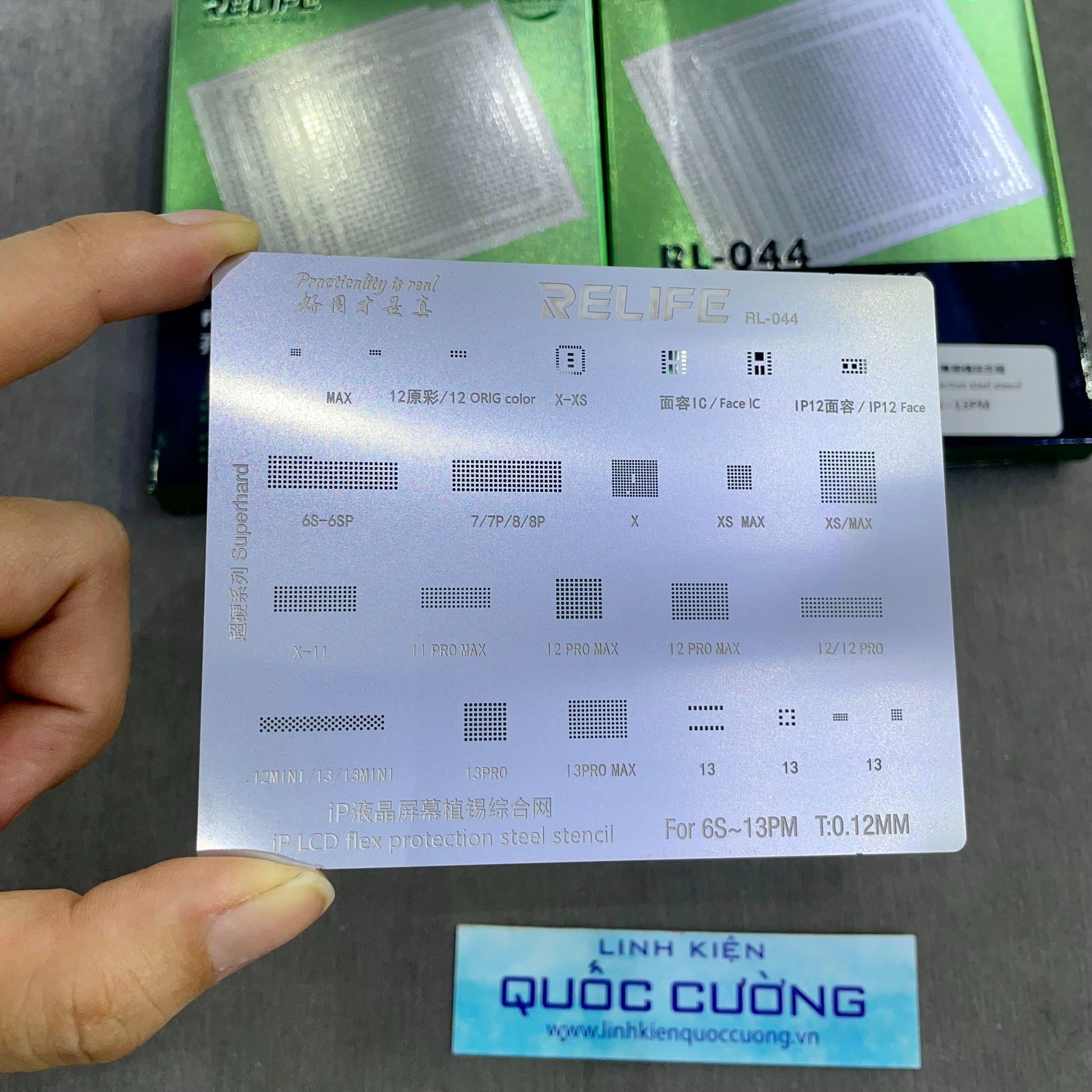 Vĩ làm chân lcd và ic tiệm cận 6--s - 13pm relife rl-044