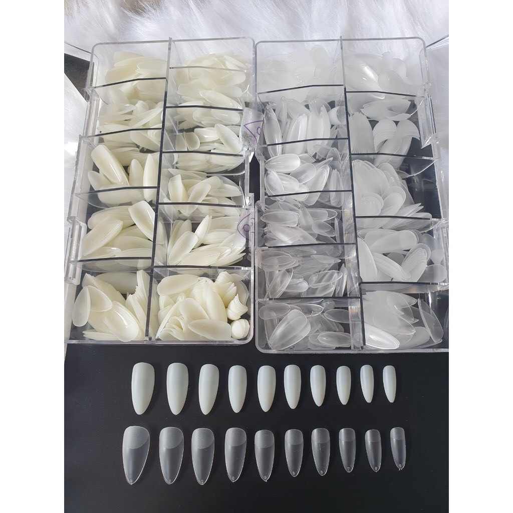 Móng úp tay HSM form nhọn bầu nhám sẵn