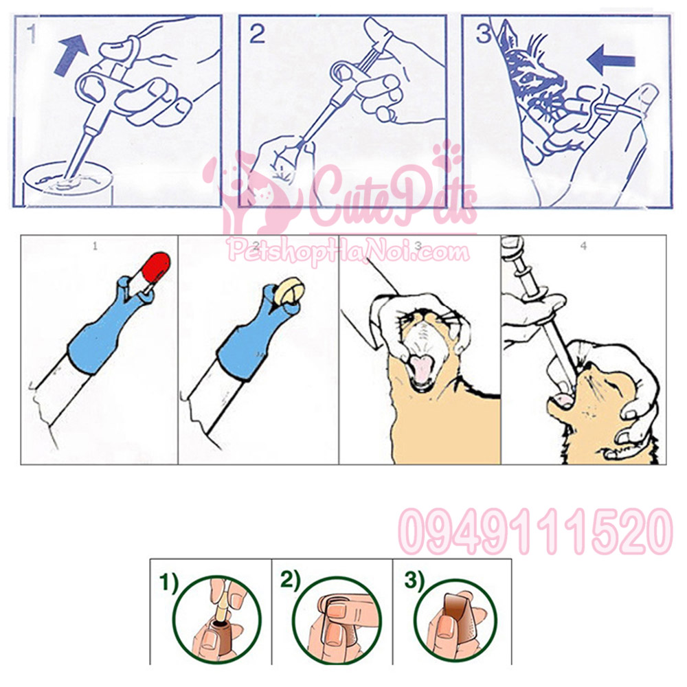 BỘ DỤNG CỤ CHO MÈO UỐNG THUỐC
