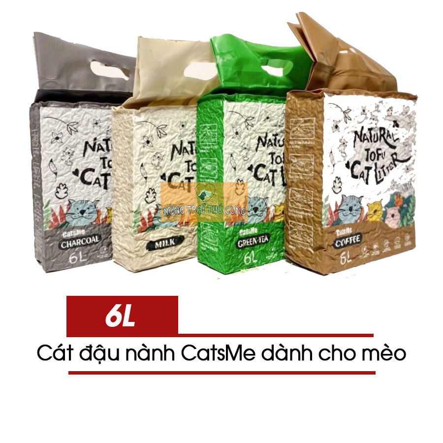 Cát đậu nành cho mèo catsme 6l - nhiều mùi -