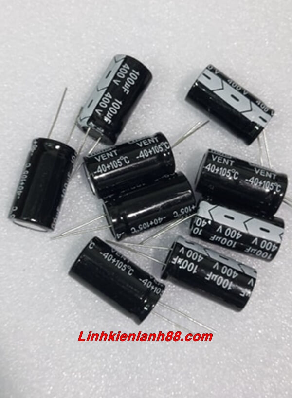 (5c) Tụ Hóa 100uf 400v Mới, Chính Hãng.