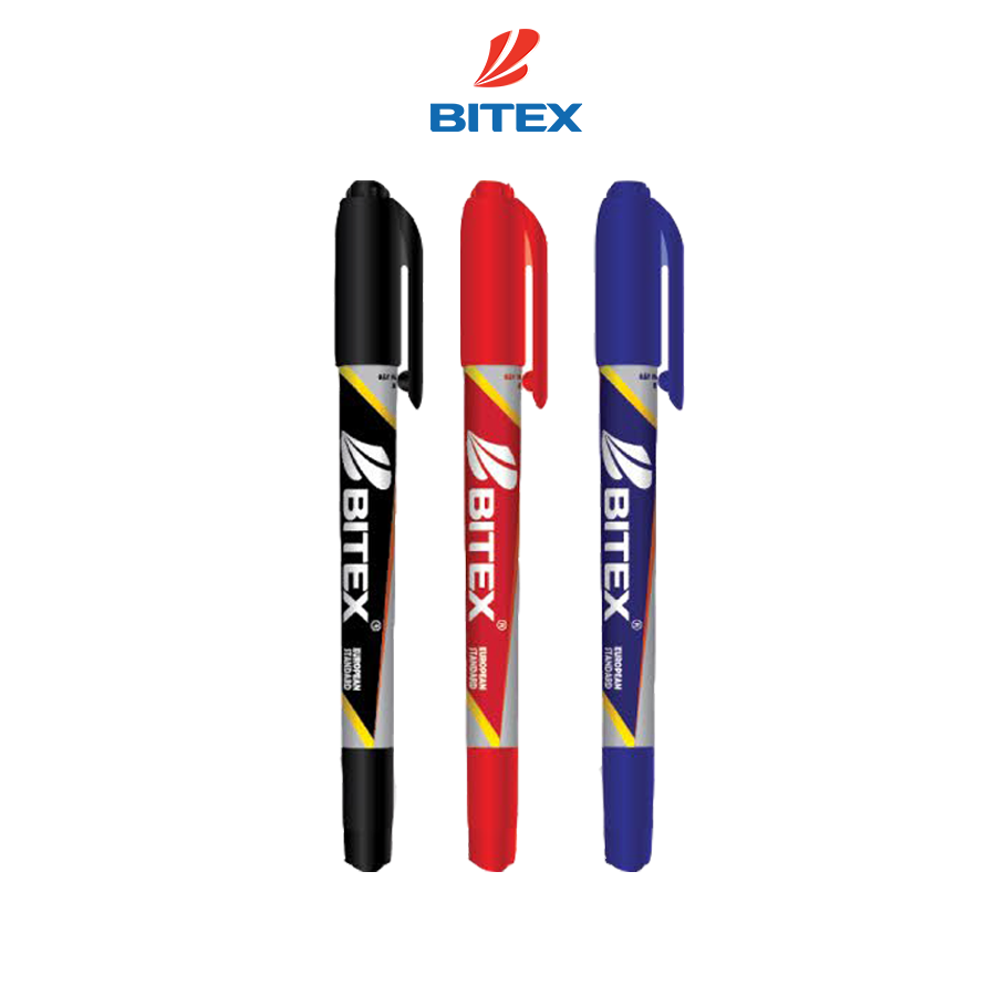 Bút lông dầu Bitex PM02 mực xanh, đen, đỏ