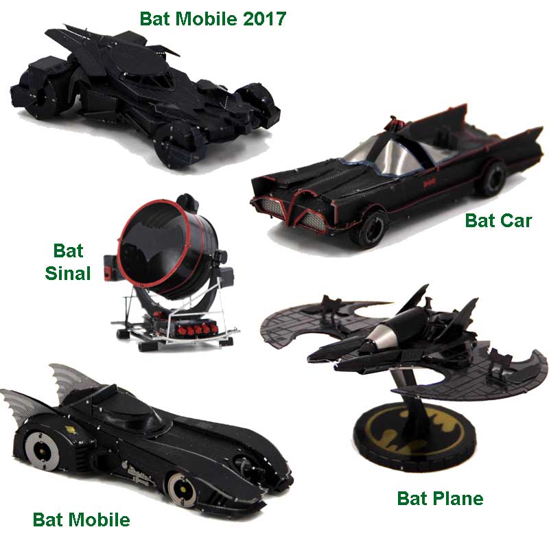 Mô hình thép 3D bộ Batman màu
