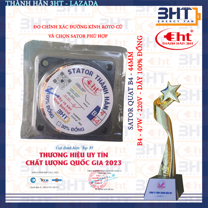 3 CÁI * Stator quạt B4 - 47W dây đồng (30-100%)