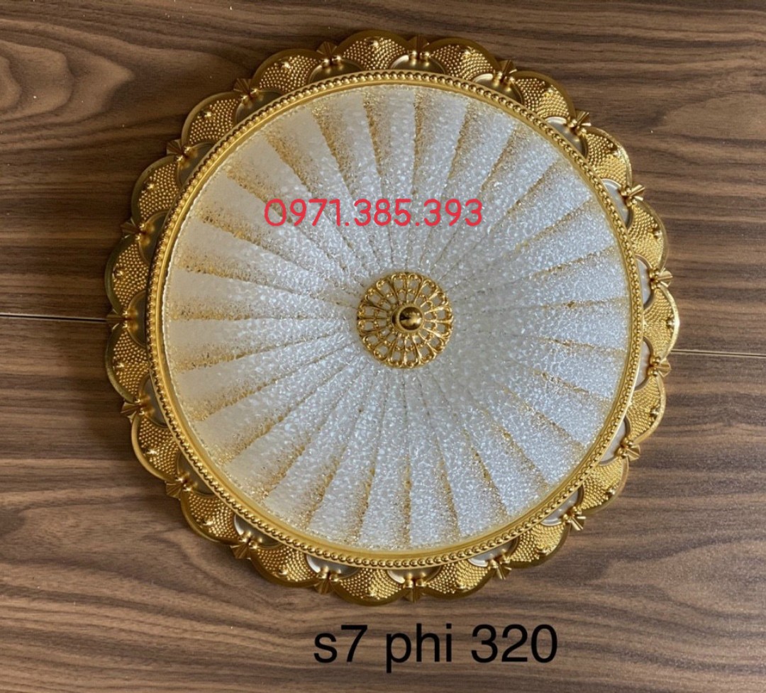 Đèn mâm ốp trần- Đèn ốp nổi trần cao cấp 3 chế độ phi 320- Đèn ốp trần trang trí