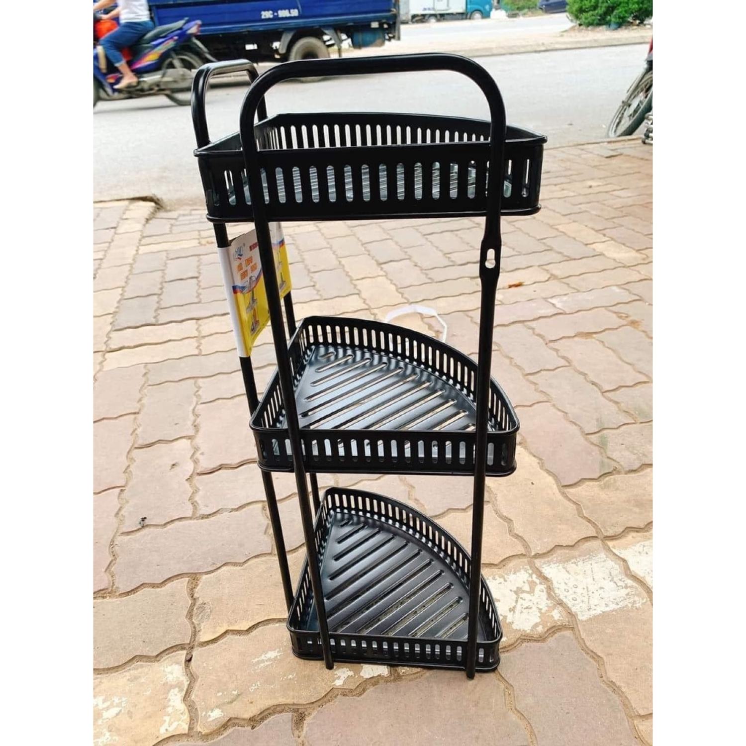 Kệ góc gia vị 3 tầng sắt