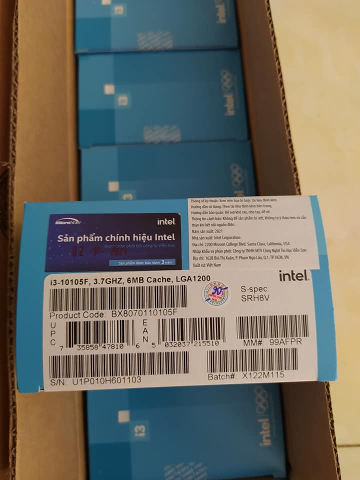 Cpu I3 10105F New Full Box Bảo Hành 3 Năm