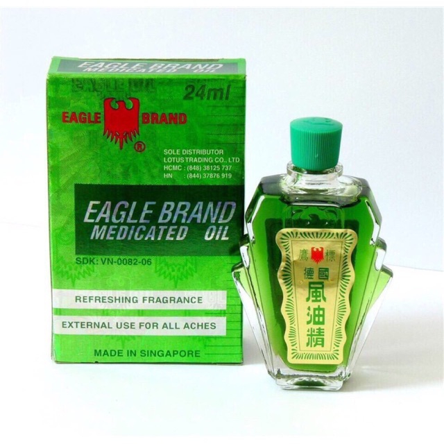 [HCM]Dầu gió xanh Con Ó Eagle Singapore (24ml)