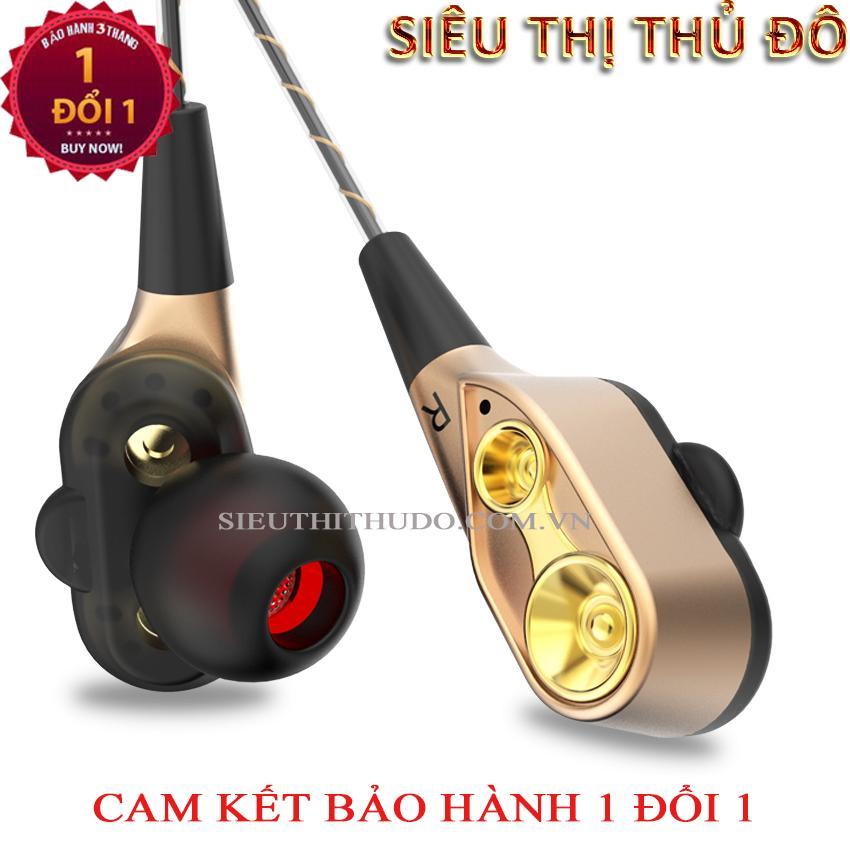 XẢ KHO-Tai nghe HiFi lõi kép 4 sợ cuốn.4 loa mini.bass siêu trầm-Tai nghe dùng cho điện thoại xiaomisamsungopponokiasonyiphone