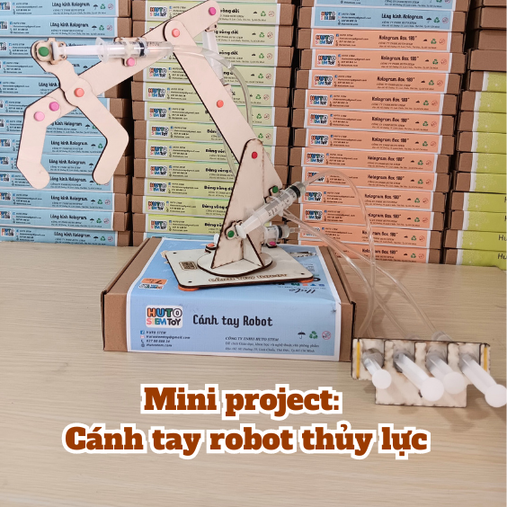 Đồ Chơi Cánh Tay Robot Thuỷ lực, STEM DIY