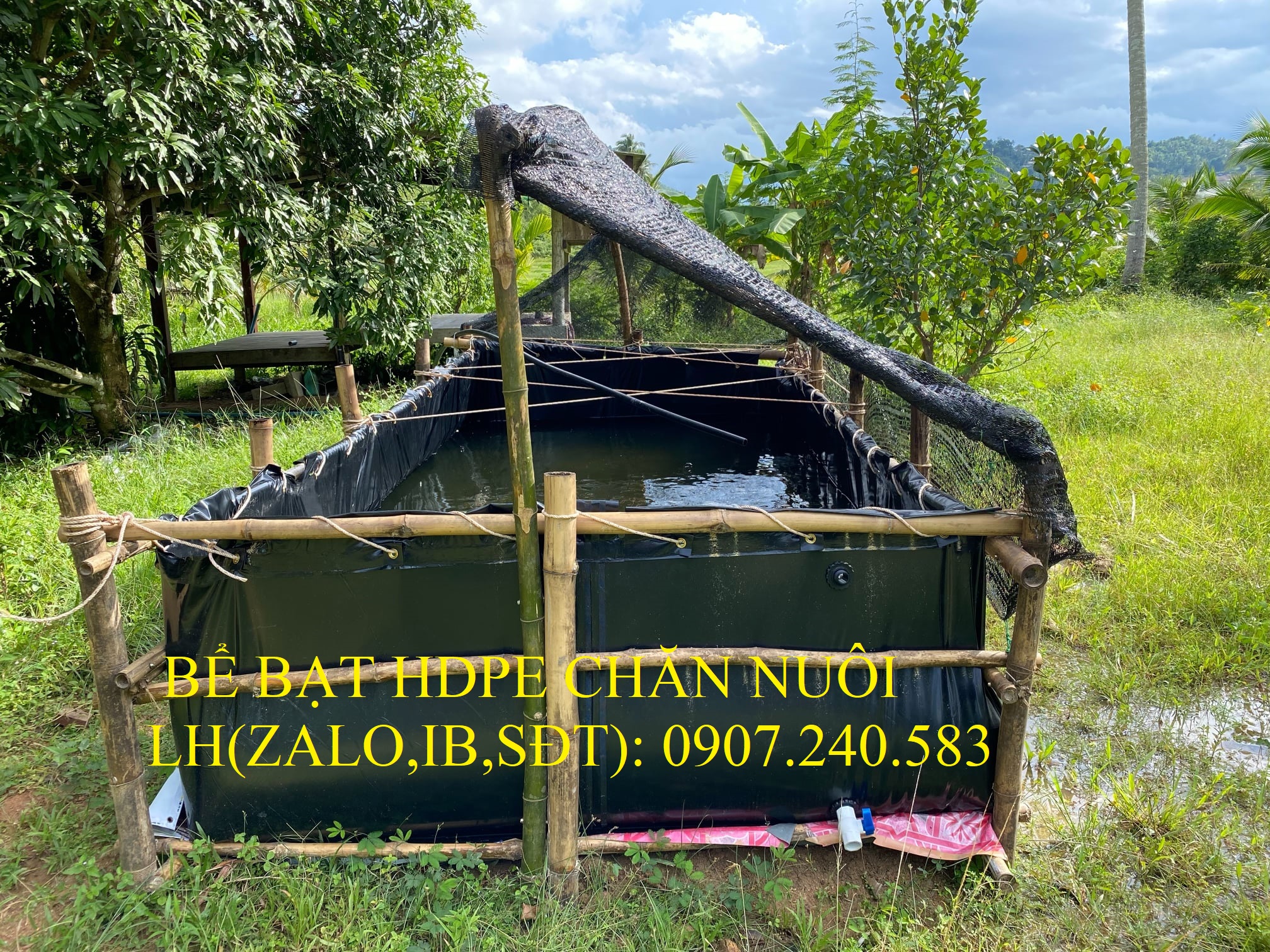 BỂ HDPE, CHĂN NUÔI ỐC, LƯƠN, ẾCH... BỂ BẠT CHỨA NƯỚC.