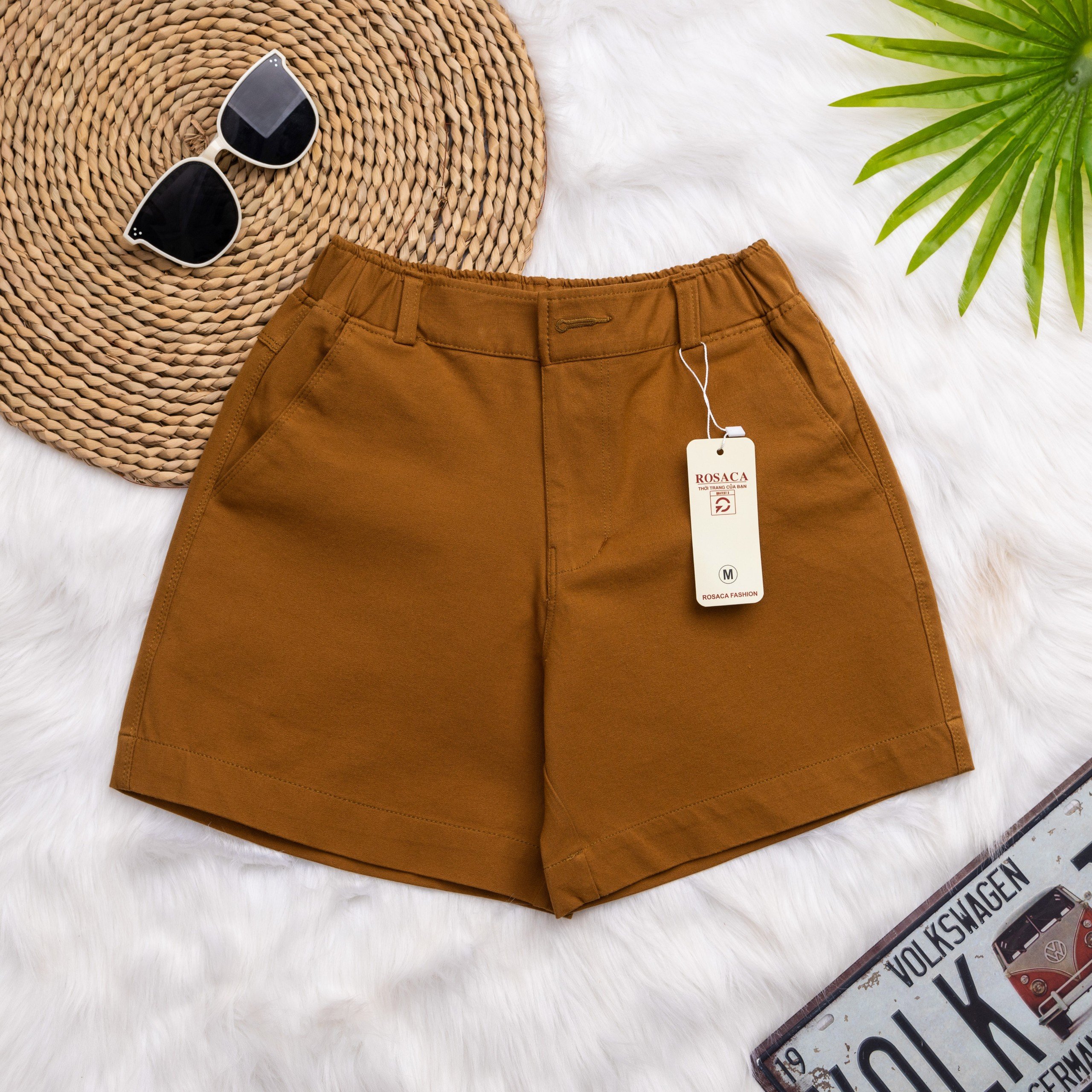 QUẦN SHORT KAKI (CẠP CHUN) LƯNG THUN NỮ