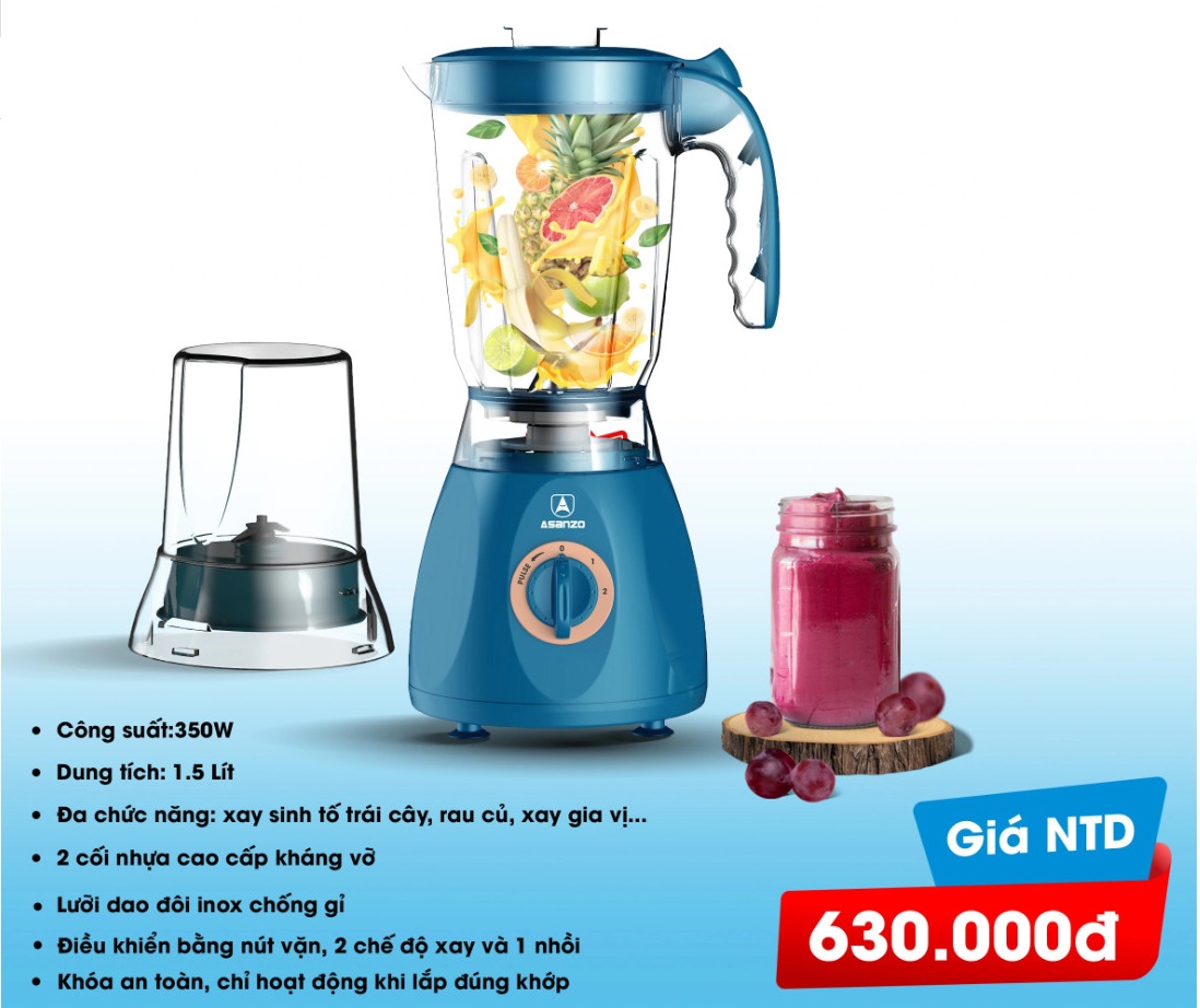 Máy xay sinh tố Asanzo BL-210 1,5 lít