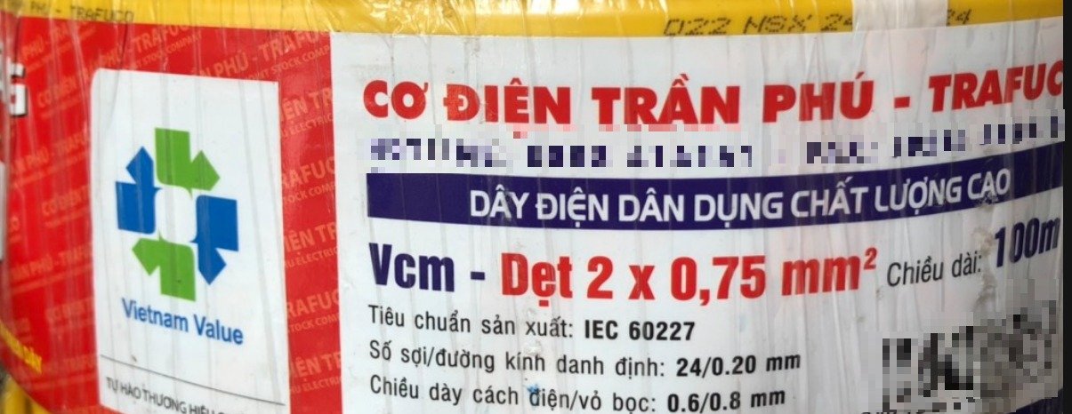 Dây điện dẹt 2x0.75 Trần phú (1 mét)