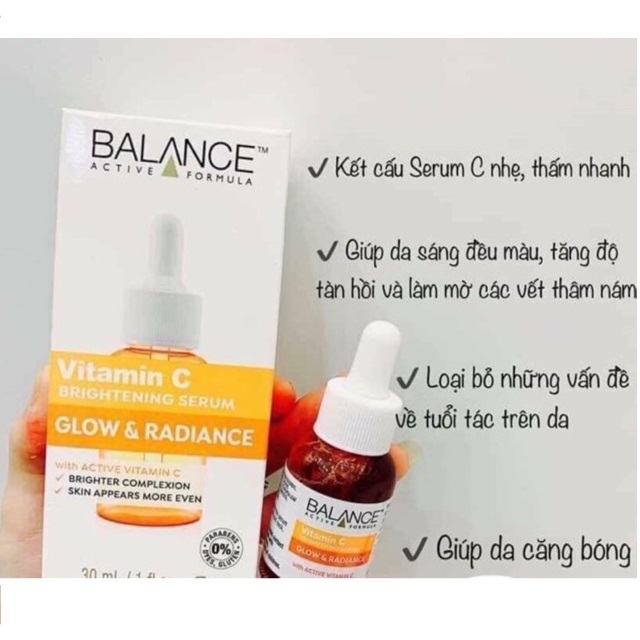 Tinh Chất Làm Sáng Da Balance Active Formula Vitamin C Brightening Serum 30ml
