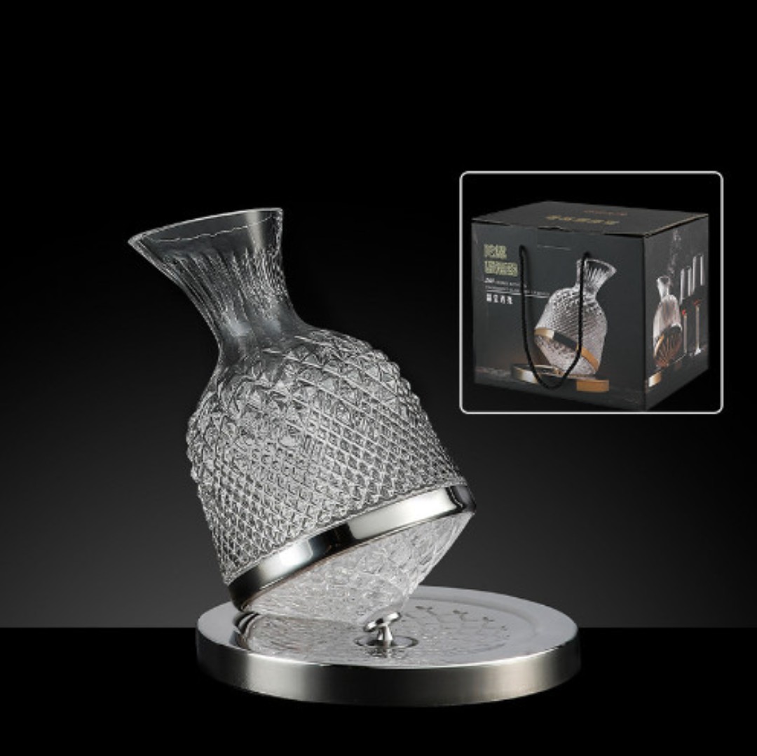 Decanter Rượu Vang - Bình Thở Rượu Vang Đế Xoay MS 044