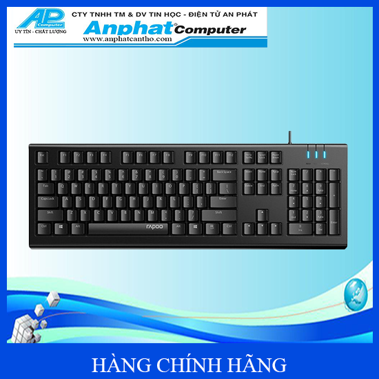Bàn phím văn phòng rapoo nk1800 - hàng chính hãng - bảo hành 24 tháng