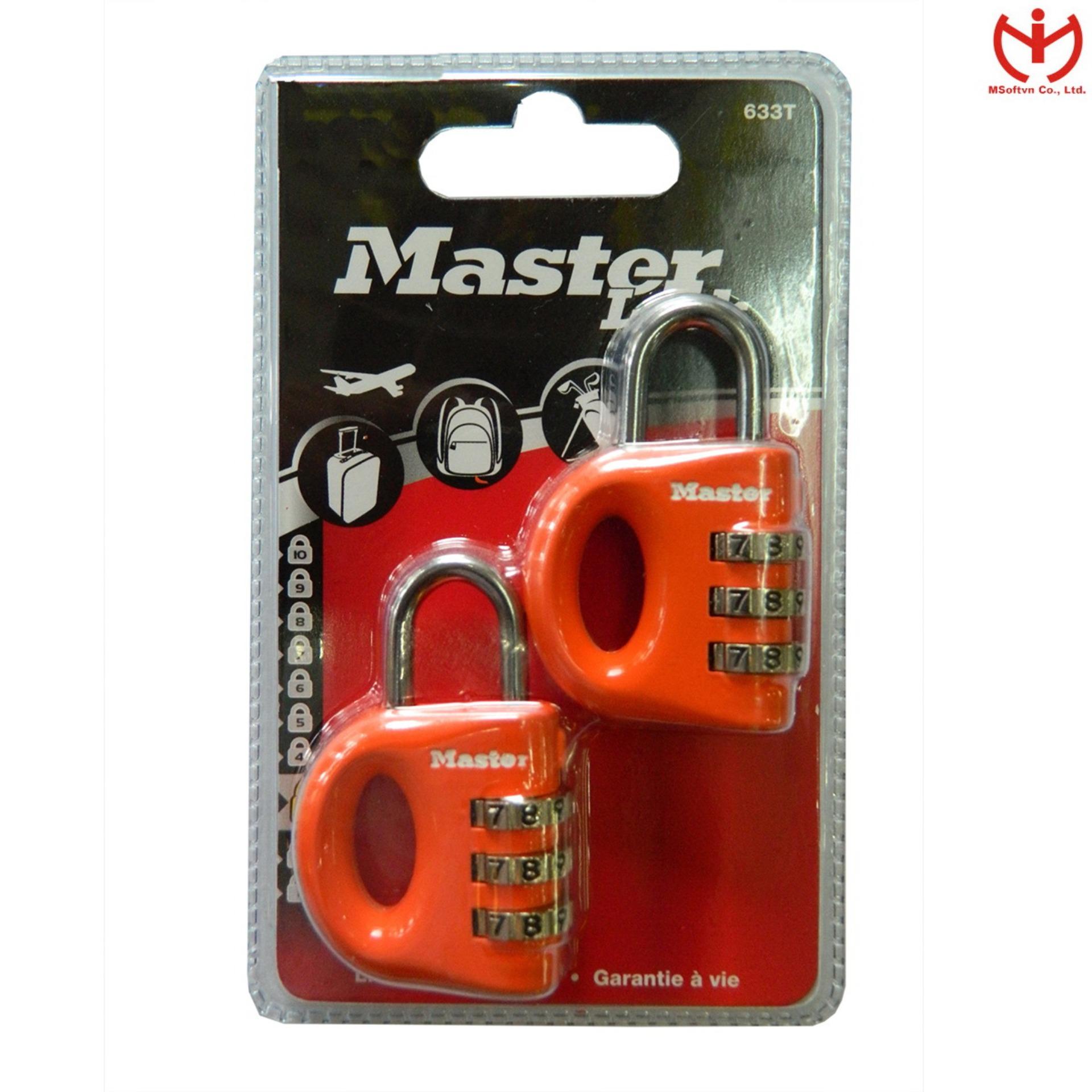 Bộ 2 ổ khóa Vali Master Lock 633 EURT - LUTO SHOP