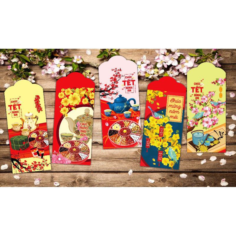 [HCM]COMBO 100 BAO LÌ XÌ TẾT 2021 TÂN SỬU mẫu mới giao ngẫu nhiên nhiều họa tiết giấy cứng đẹp
