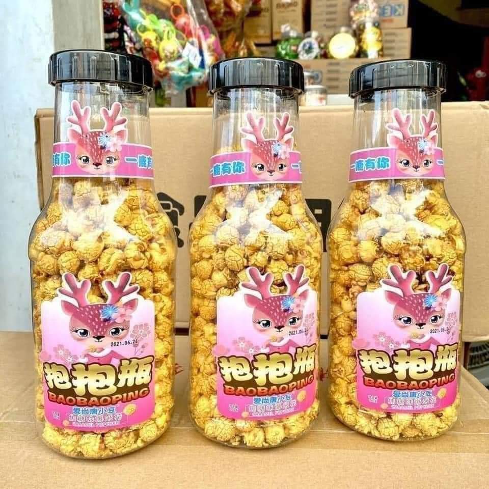 Bắp Nổ Rang Bơ (Bỏng Ngô) Hongkong Chai Mini Siêu Ngon