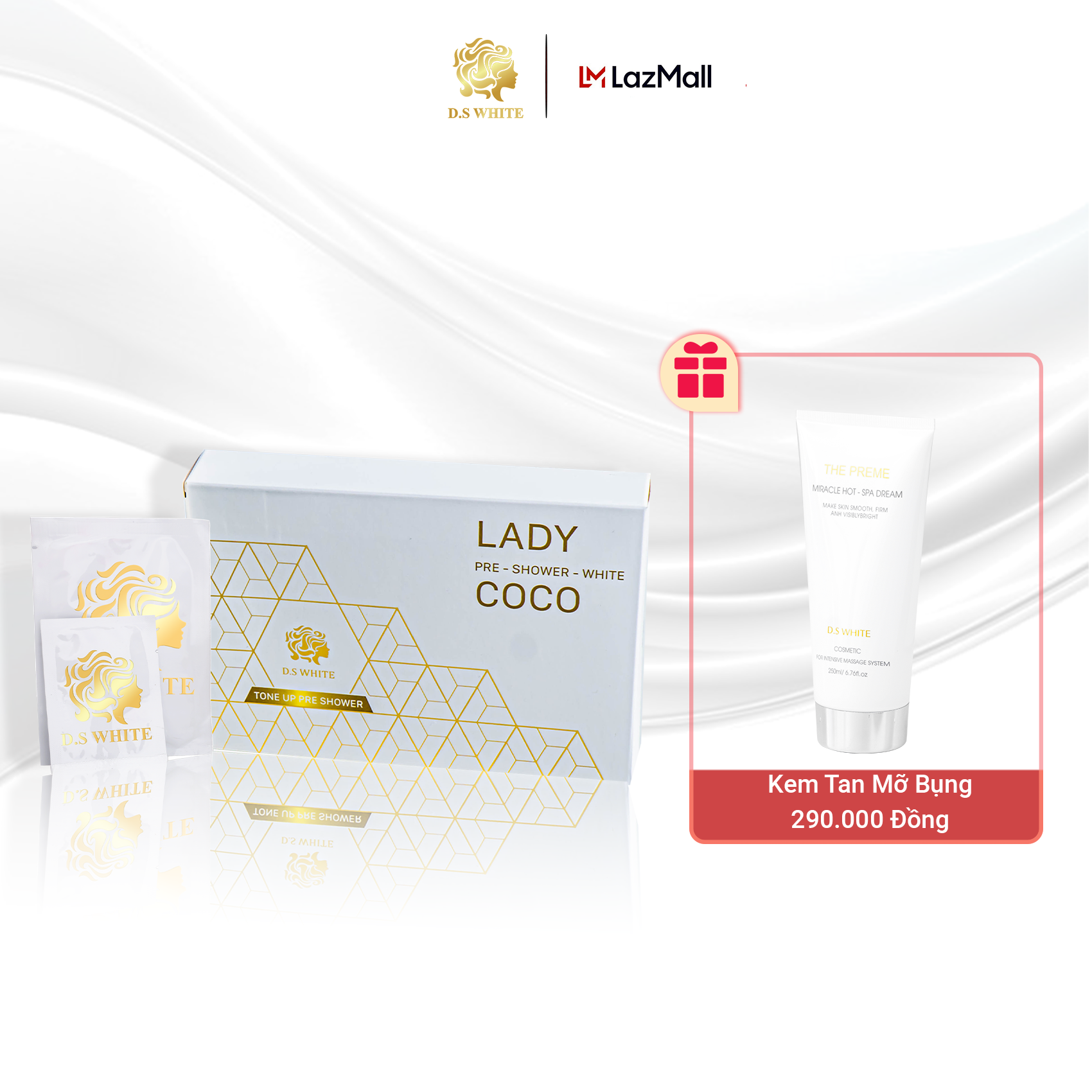 [HCM]Tắm Trắng Cà Phê Dưỡng Trắng Loại Bỏ Da Chết D.S WHITE
