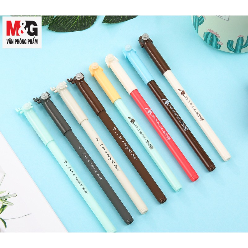 Bút nước xóa được m&g akpb3101 - xanh