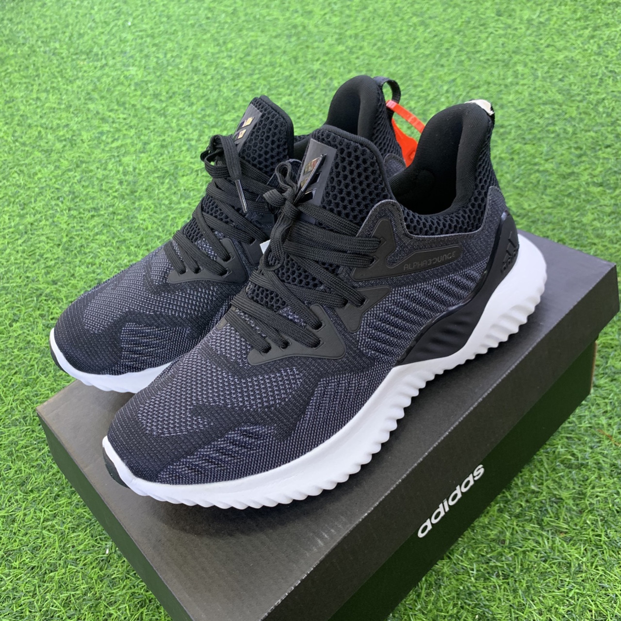 [VIDEO ẢNH+HỘP BẢO VỆ] giầy thể thao Alphabounce beyond đen đế trắng nam nữ