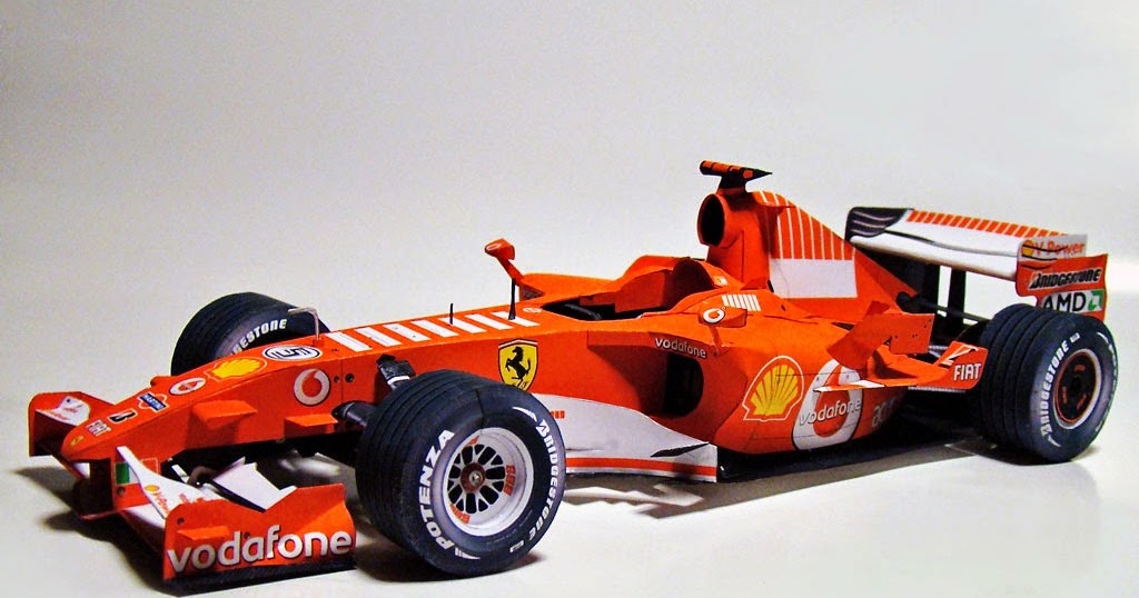 Mô hình giấy 3D xe đua Ferrari 248 F1 - Michael Schumacher 2006