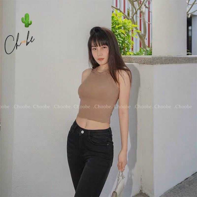 Áo thun 3 lỗ nữ / áo 3 lỗ trơn vải thun borip co dãn cực xịn b3 / áo crotop ba lỗ