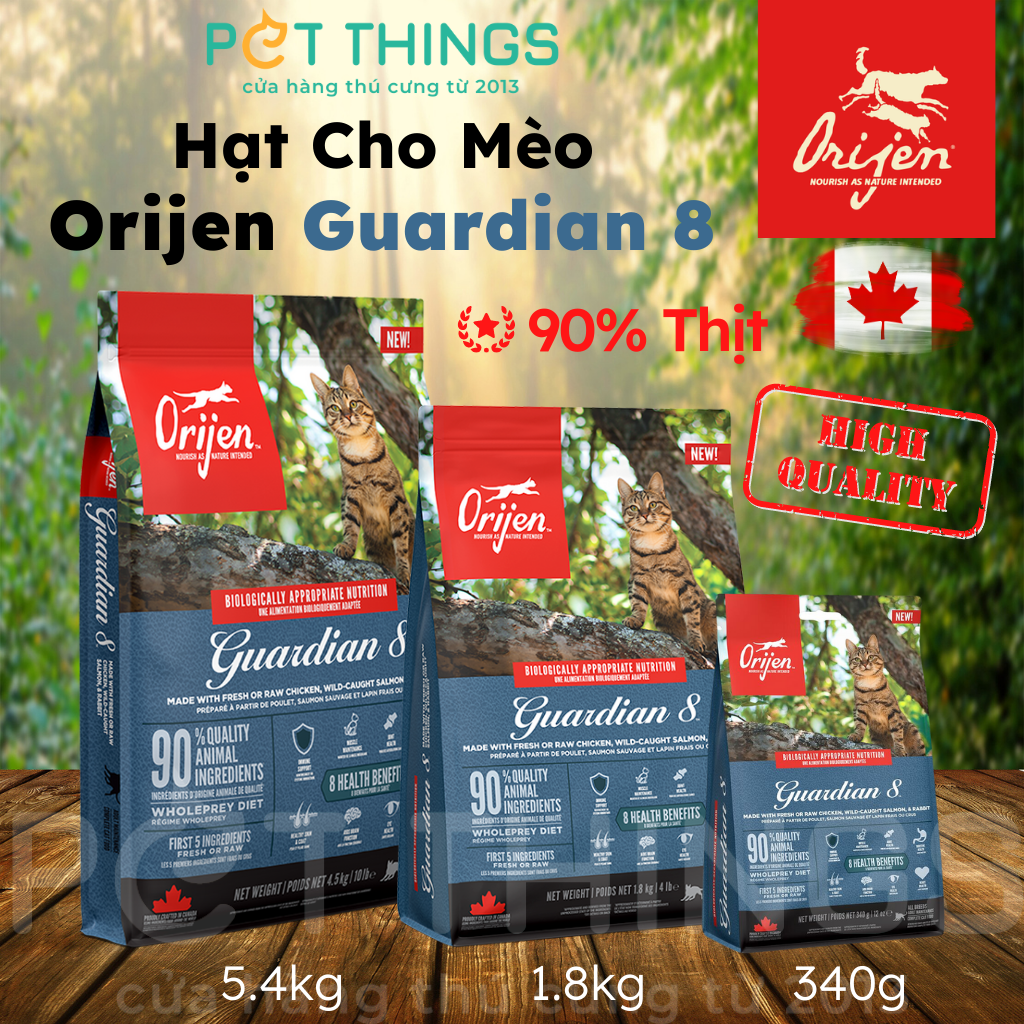 Hạt thức ăn khô Orijen Guardian 8 cho mèo đến từ Canada