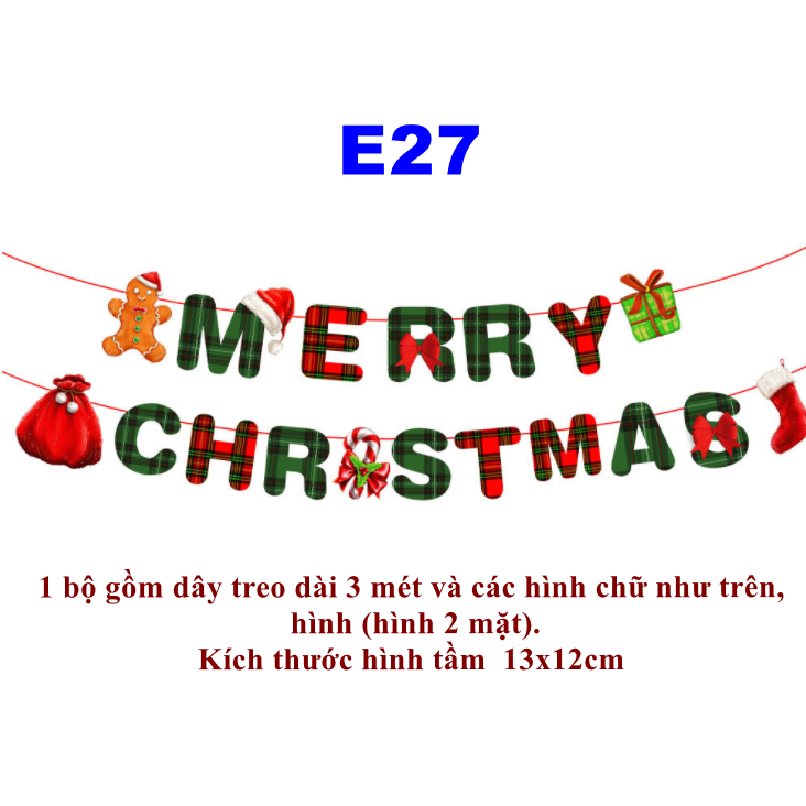 Cờ treo noel mẫu e27