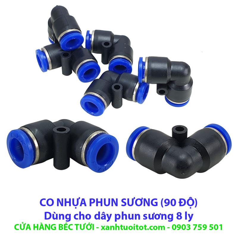 [HCM]Co góc nhựa phun sương dây 8 ly
