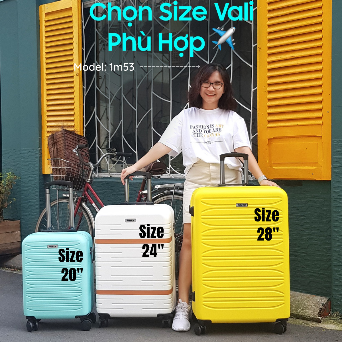 Vali kéo du lịch ROVER Ada - Size Ký Gửi (Size 24)