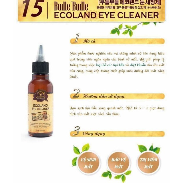 Budle Dog Eye Cleaning Solution 120ml
